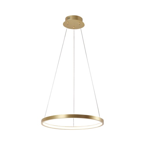 Led pendellampe ring rund gold - pendellampe,
