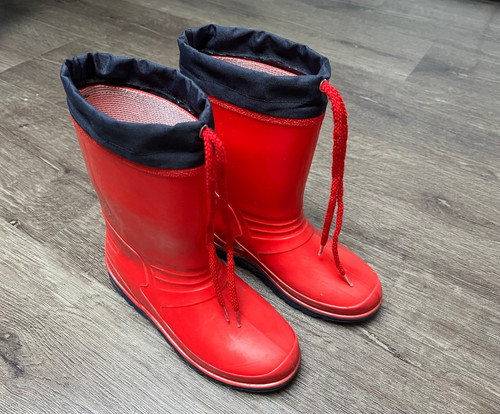 Gummistiefel rot jungen - rot,