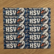 10 identische HSV Aufkleber /
