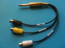 Adapter 6,3mm Klinkenstecker vergoldet +3x Cinchbuchsen VSM/ Aurical/ Soundkarte