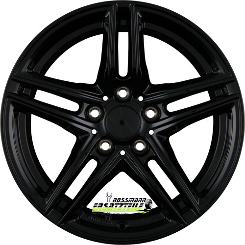 Borbet black glossy 5x17 - black,