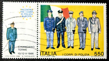 ITALIA '86 Mi1973 Polizeiuniformen in Italien Briefmarke Stamp Timbre Sello used