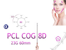 PCL FÄDEN Fadenlifting 8D COG , 23G 60mm L Typ Stumpf , V - Line Lifting