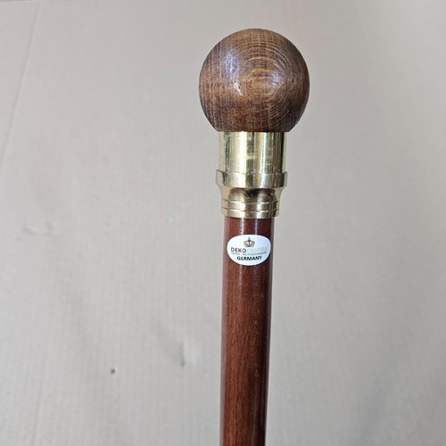 Edelholz messing gehstock - ,