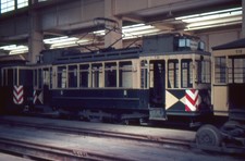 Originaldia Straßenbahn Berlin  Wagen Turmtw T30 , 07.07.1966 - Glasrahmen