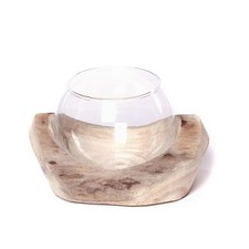 Runde VASE AUF HOLZ STAMM |