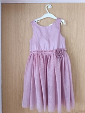 Niedliches Altrosa Tüll-Festkleid mit Unterrock und Glitzer in Gr. 128 von H+M