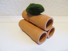 Bepflanzte 3er Pyramiden Höhle mit Mooskugel in terrakotta