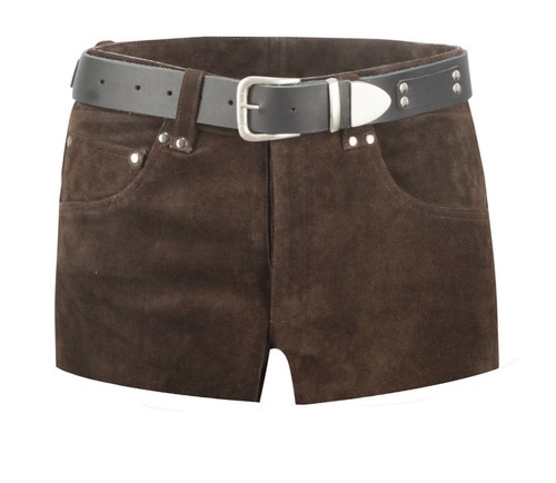 Lederhose kurz braun leder - lederhose,