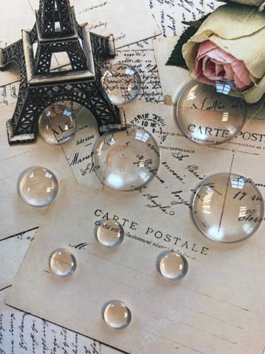 10x glas cabochons - 10x,