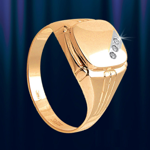 Ring rotgold siegelring - ring,
