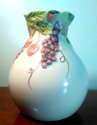 Vase majolika keramik früchte - keramik,