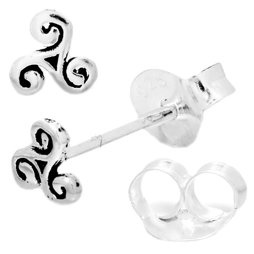 Ohrstecker triskele sehr klein - ohrstecker,