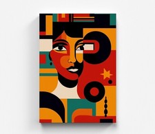 Maschen Leinwandbild Farbig Frau Abstrakt Wandbild Leinwand Kunst Museum Art