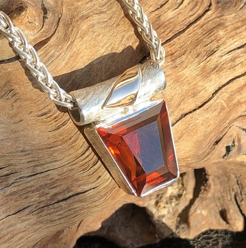 Citrin anhänger 925 silber - citrin,