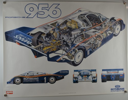 Plakat poster porsche rothmans - plakat,