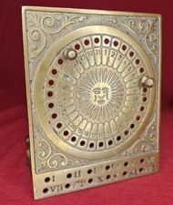 Antiker Messing-Kalender mit