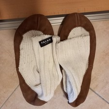 FALKE-Hüttenschuhe Hausschuhsocken Home-Pads Gr. 41/42 braun beige getragen