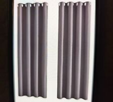 Dunkelgrauer blickdichter Thermo Vorhang mit Ösen, 2 X 2er-Pack, 132 x 236 cm 