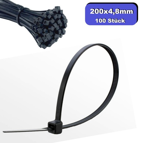 Kabelbinder schwarz set 100 - kabelbinder,