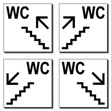 Schild Türschild Piktogramm - WC Toilette - Treppe oben unten links rechts