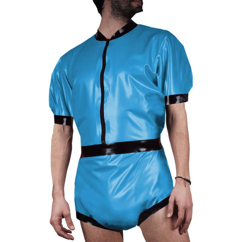 Herren bodysuit wetlook pvc - herren,