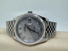 ROLEX Oyster Perpetual Datejust 41 Perlmutt Diamant Stahl  Weißgold 126334