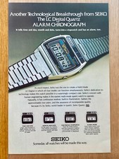 Seiko LC Digital Quartz LCD Original 1977 Vintage Watch Advert Werbung Version 2