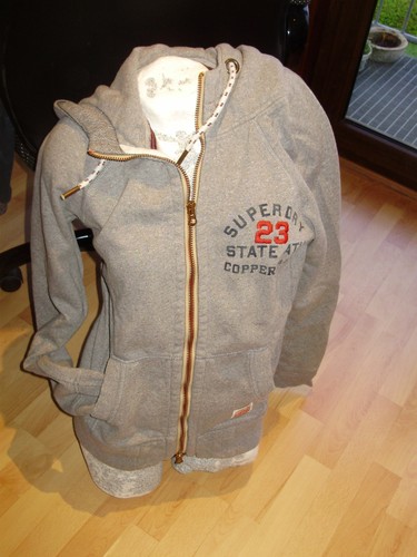 Superdry sweatjacke grau warm - grau,