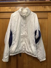 Trainingsjacke Gr. 52-54/L /XL weiß-blau Ballon-Seide