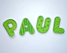 Kinder Aufnäher Name