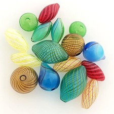 Hohlglasperlen lampwork - 16,