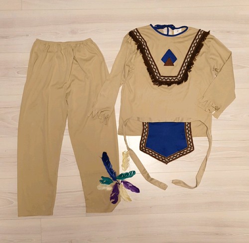 Indianerkostüm beige blau