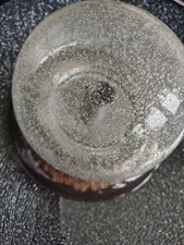 Edle Kugellampe Glas Keramik Bronzefarben 