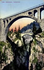 Ak Kt. Graubünden, Albulabahn, Alte und neue Solisbrücke, Viadukt,... - 4939291