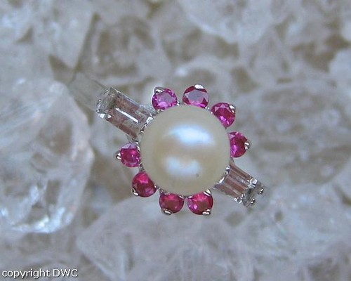 Ring mit perle rubine - mit,