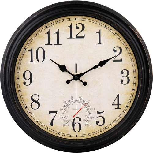 Wanduhr mit temperaturanzeige