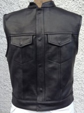 Clubweste Billy" Cha Cha,Bad Company Leatherwear Glatt Leder Weste Anarchy Kutte