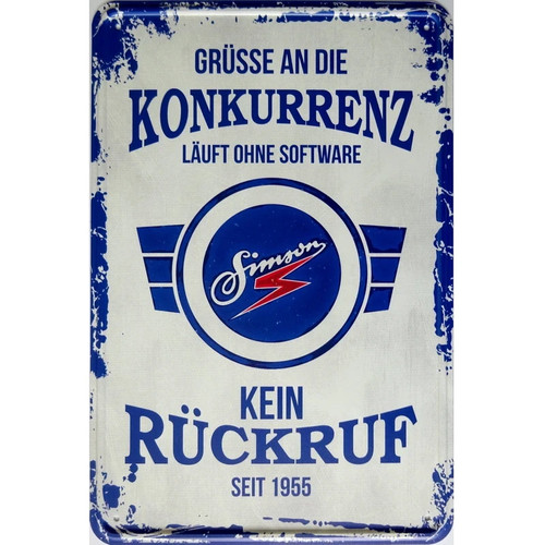 Blechschild trabant grüße - blechschild,