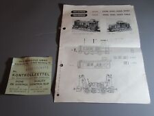 A539 Vintage Trix 6263 Germany Faltblatt + Stecker Loksteuerung HO 1:87