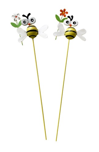 Blumenstecker biene mit blume - mit,