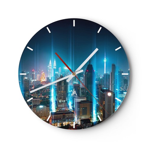 Modern wanduhr 30x30cm rund - modern,