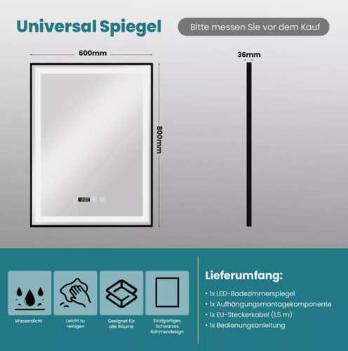 Led badezimmerspiegel mit - led,