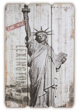 Wandbild aus Holz USA New York