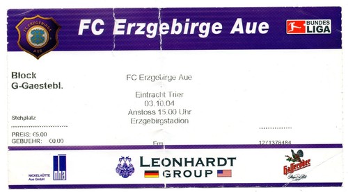 Ticket erzgebirge aue - erzgebirge,