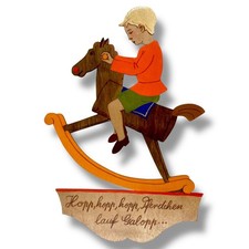 1940er Holz-Wandfigur