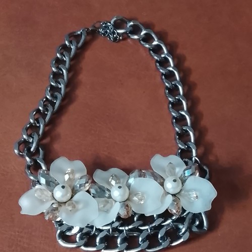 Kettenarmband silber weiß - kettenarmband, silber/weiß