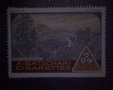  Reklamemarke A. Batschari Cigarettes Baden Das Alte Schloss  