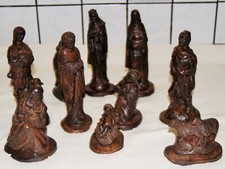 10 alte  Krippenfiguren