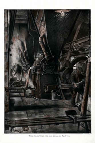 Brikettpresse kunstdruck - brikettpresse,